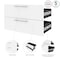 Bestar Orion 2 Drawer Set for Orion 30W Shelving Unit, White & Walnut Grey 116161-000017 - alternate 9